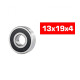 "13x19x4mm ""HS"" 2RS CHROME STEEL BEARING SET (10pcs) - UR7853 - ULT