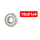 "15x21x4mm ""HS"" METAL SHIELDED BEARING SET (10pcs) - UR7854 - ULTIM