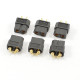 XT-60 BLACK FEMALE CONNECTORS (6PC) - CENTRO - C0351