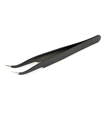 CURVED BLACK TWEEZERS - CENTRO - C0519C