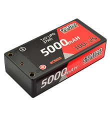 2S 5000MAH 7.4V 100C HARDCASE SHORTY LIPO BATTERY - CENTRO - C5015