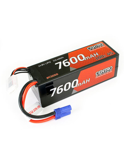 4S 7600mah 14.8V 100C EC5 HARDCASE LIPO BATTERY - CENTRO - C5050EC5