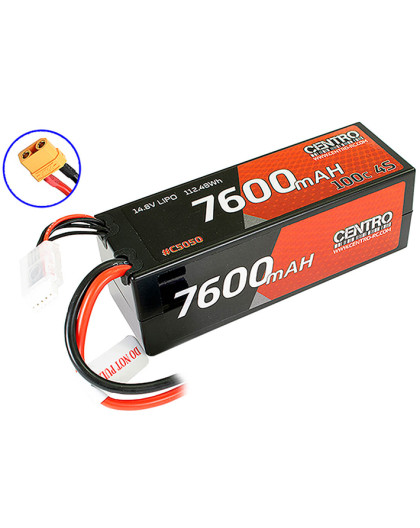 4S 7600mah 14.8V 100C EC5 LIPO BATTERY - CENTRO - C5050XT90