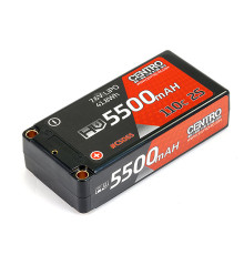 HV 2S 5500MAH 7.6V 110C HARDCASE SHORTY LIPO BATTERY - CENTRO - C5065