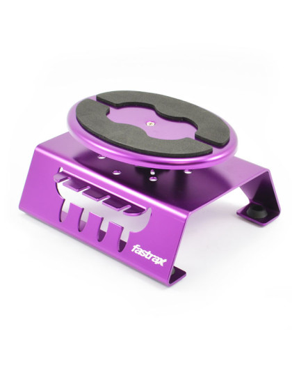 PURPLE ALUM LOCKING ROTATING CAR STAND w/MAGNET - FASTRAX - FAST407P