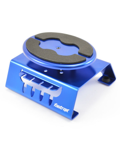 BLUE ALUM LOCKING ROTATING CAR STAND w/MAGNET - FASTRAX - FAST407B