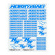 BLUE/WHITE DECAL SHEET - HOBBYWING - D0001BW