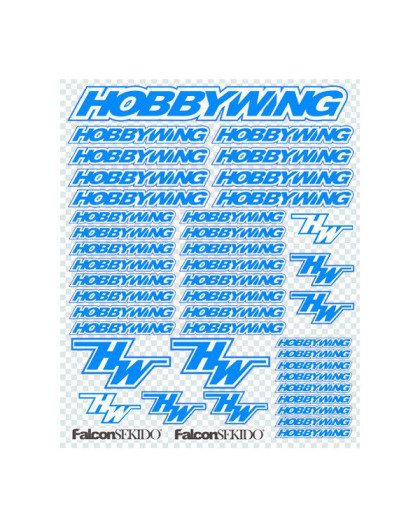 BLUE/WHITE DECAL SHEET - HOBBYWING - D0001BW