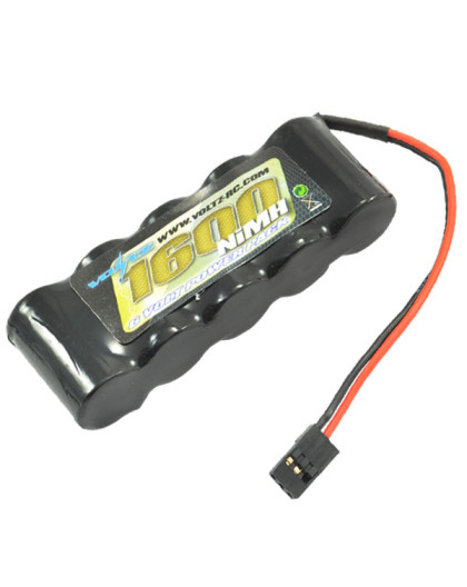 1600mah 6.0V RECEIVER PACK STRAIGHT (JR) - VOLTZ - VZ0111