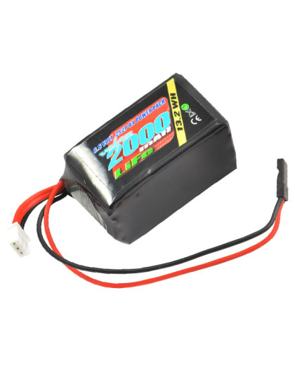 2000mah 2S 6.6V RX LiFe HUMP BATTERY PACK - VOLTZ - VZ0251