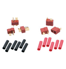 T-Plug connectors heatshrink (3 x Female 3 x Male) - LRP - 65831