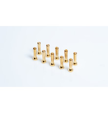 4mm Gold connectors - WorksTeam - 18mm length (10 pcs.) - LRP - 65951