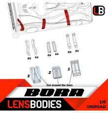 Renforts carrosserie 1/8 Piste - HOT RACE