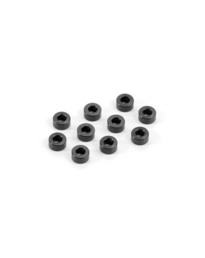 Rondelles alu noires 3x6x3.0 mm (10) - XRAY - 303125-K