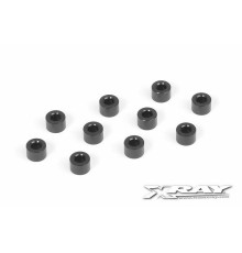 Rondelles alu noires 3x6x4.0 mm (10) - XRAY - 303127-K